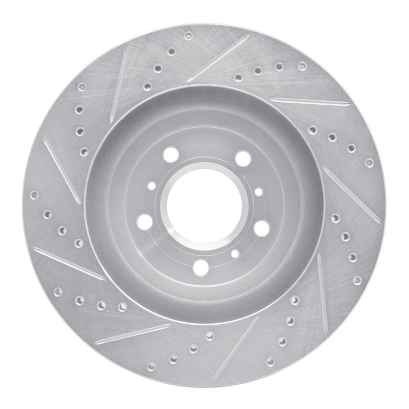 Picture of R1 06-16 Buick Lucerne Front Right Drilled & Slotted Silver Brake Rotor