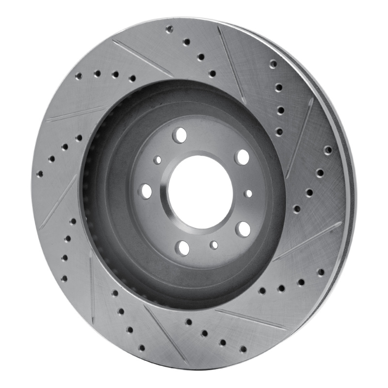 Picture of R1 06-16 Buick Allure Front Left Drilled & Slotted Silver Brake Rotor