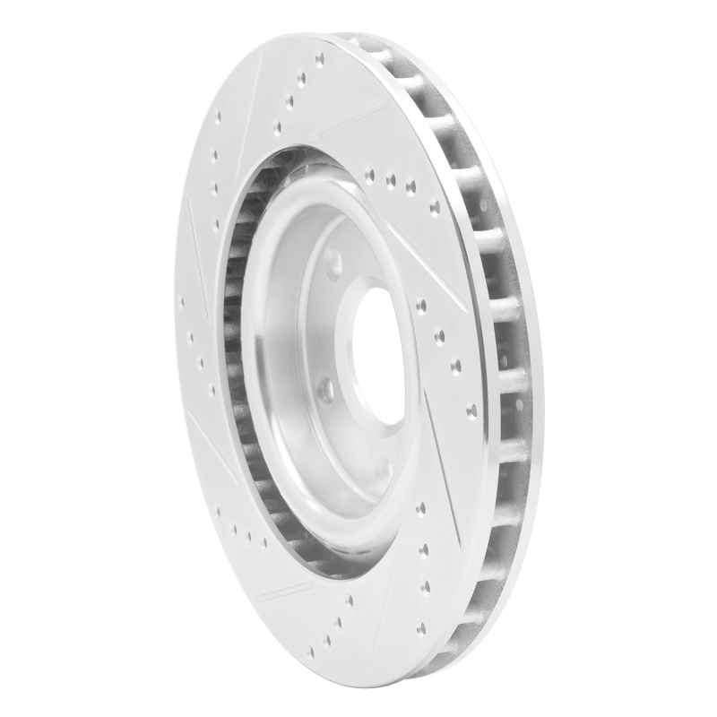 Picture of R1 05-13 Cadillac XLR Front Right Drilled & Slotted Silver Brake Rotor