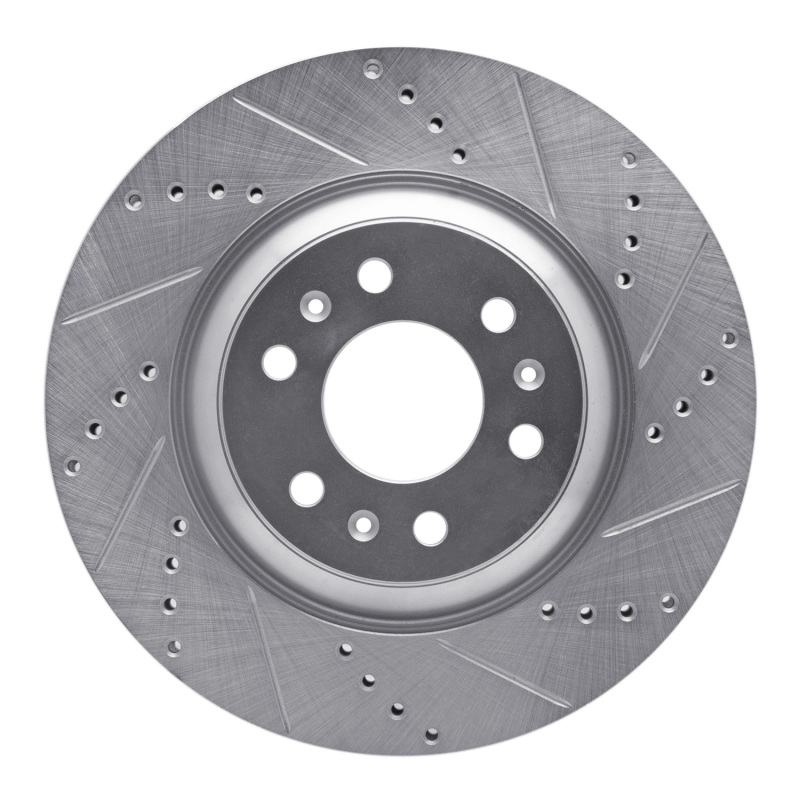 Picture of R1 04-09 Cadillac SRX Front Right Drilled & Slotted Silver Brake Rotor