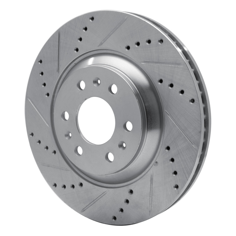 Picture of R1 04-09 Cadillac SRX Front Left Drilled & Slotted Silver Brake Rotor