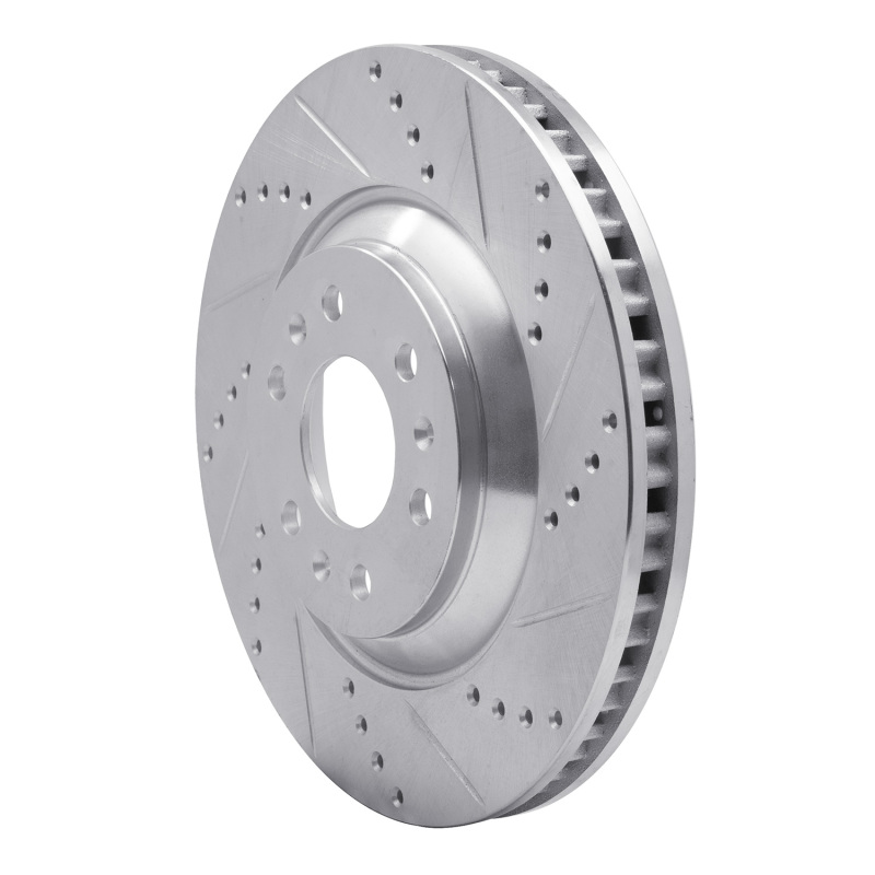 Picture of R1 04-09 Cadillac SRX Front Right Drilled & Slotted Silver Brake Rotor
