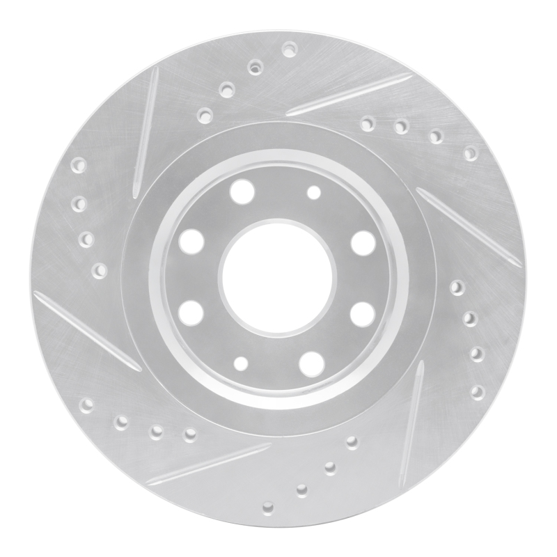 Picture of R1 04-17 Chevrolet AVEO (USA/Canada) Front Right Drilled & Slotted Silver Brake Rotor
