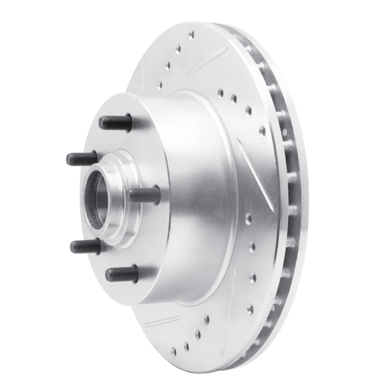 Picture of R1 67-74 Buick Apollo Front Left Drilled & Slotted Silver Brake Rotor