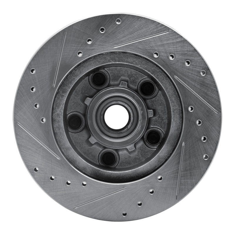 Picture of R1 70-81 Buick Skylark Front Right Drilled & Slotted Silver Brake Rotor