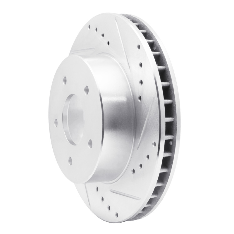 Picture of R1 63-82 Chevrolet Corvette Front Right Drilled & Slotted Silver Brake Rotor