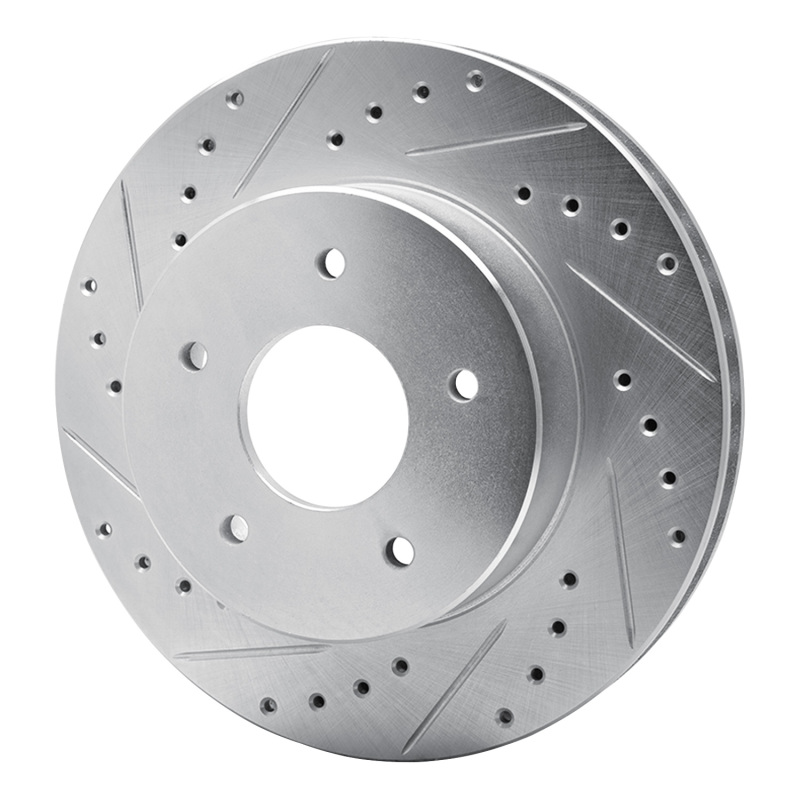 Picture of R1 63-82 Chevrolet Corvette Front Left Drilled & Slotted Silver Brake Rotor