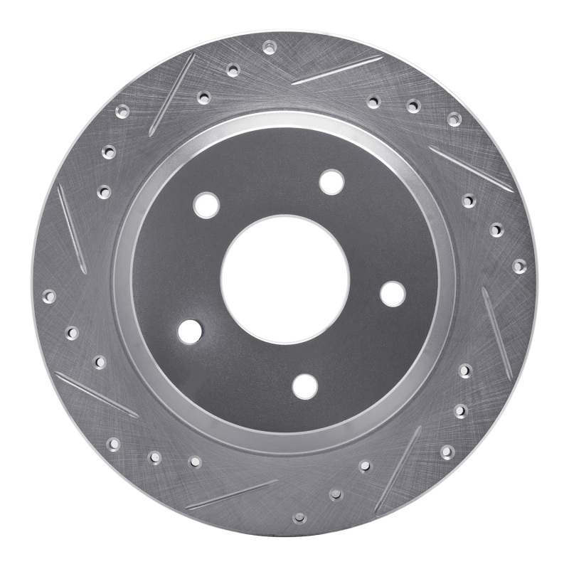 Picture of R1 84-87 Chevrolet Corvette Front Left Drilled & Slotted Silver Brake Rotor