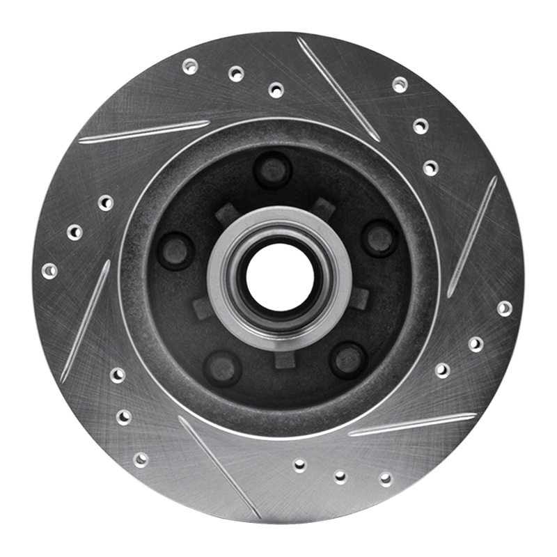 Picture of R1 79-81 Buick Century Front Left Drilled & Slotted Silver Brake Rotor