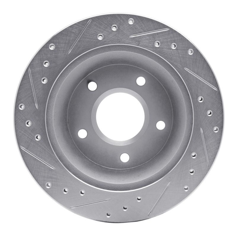 Picture of R1 84-87 Chevrolet Corvette Front Right Drilled & Slotted Silver Brake Rotor