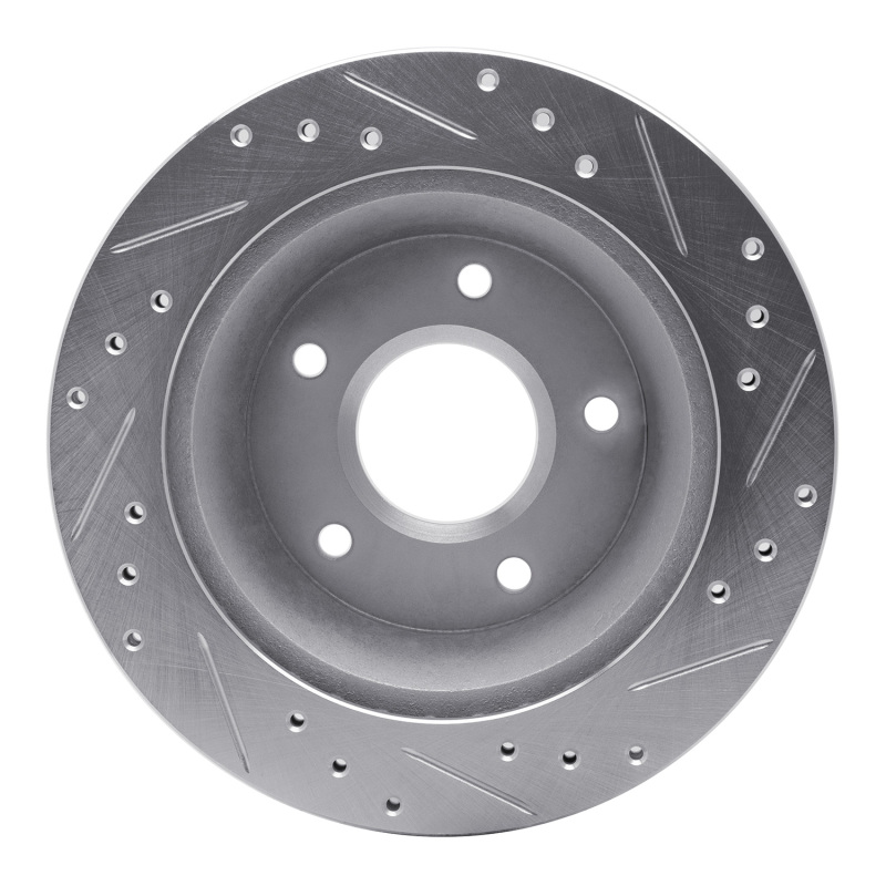 Picture of R1 84-87 Chevrolet Corvette Front Left Drilled & Slotted Silver Brake Rotor