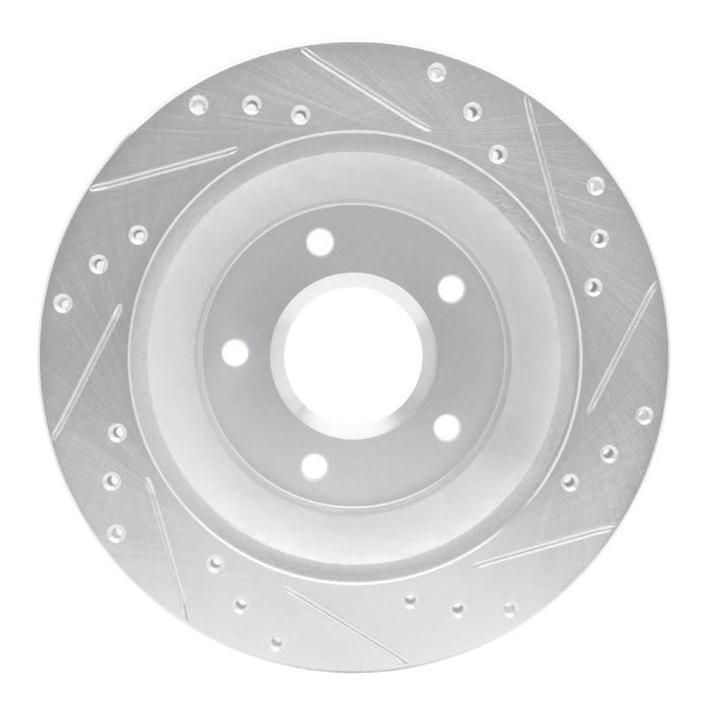 Picture of R1 88-94 Chevrolet Corvette Front Left Drilled & Slotted Silver Brake Rotor
