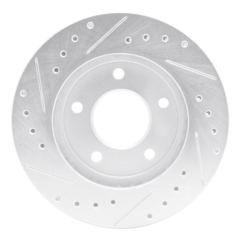 Picture of R1 88-96 Buick Regal Front Right Drilled & Slotted Silver Brake Rotor