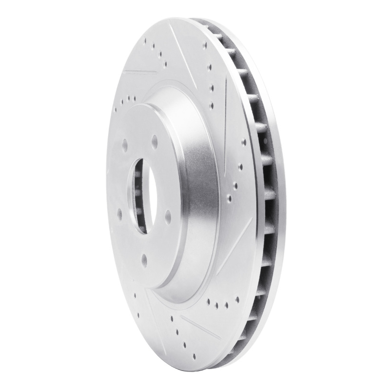Picture of R1 88-96 Chevrolet Corvette Left Front Drilled & Slotted Silver Brake Rotor