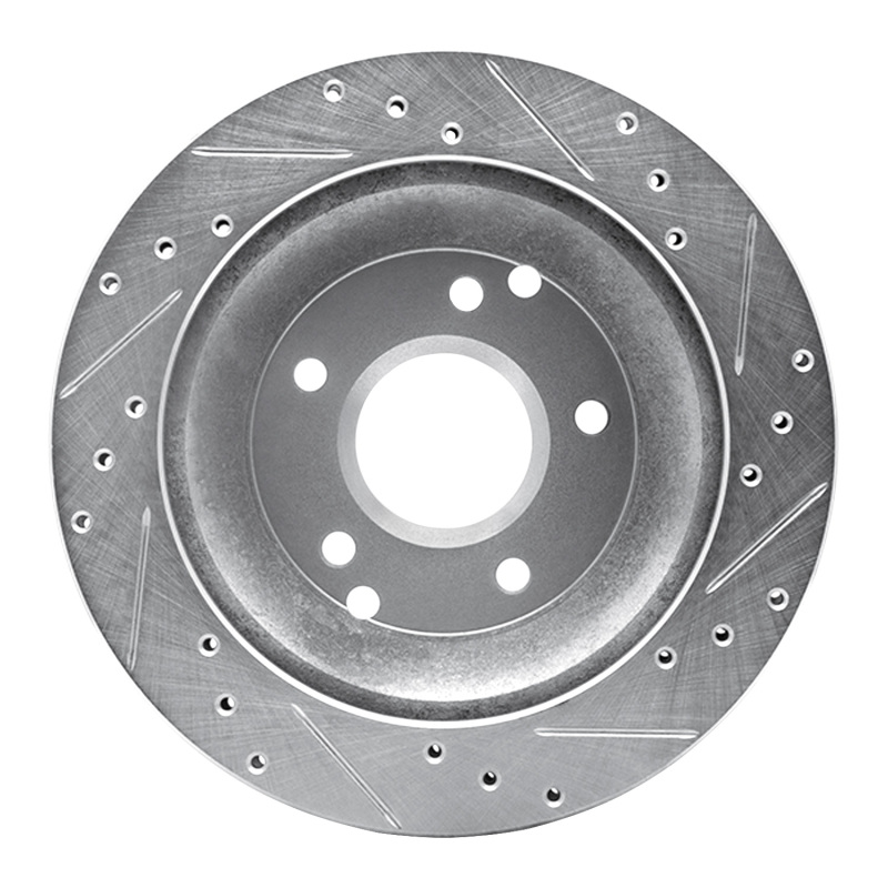 Picture of R1 88-96 Chevrolet Corvette Rear Left Drilled & Slotted Silver Brake Rotor