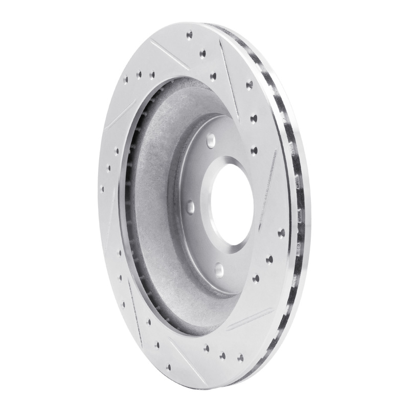 Picture of R1 88-94 Chevrolet Corvette Front Left Drilled & Slotted Silver Brake Rotor