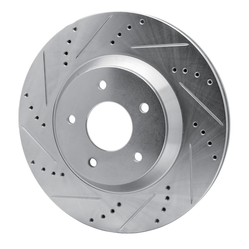 Picture of R1 88-96 Chevrolet Corvette Right Front Drilled & Slotted Silver Brake Rotor