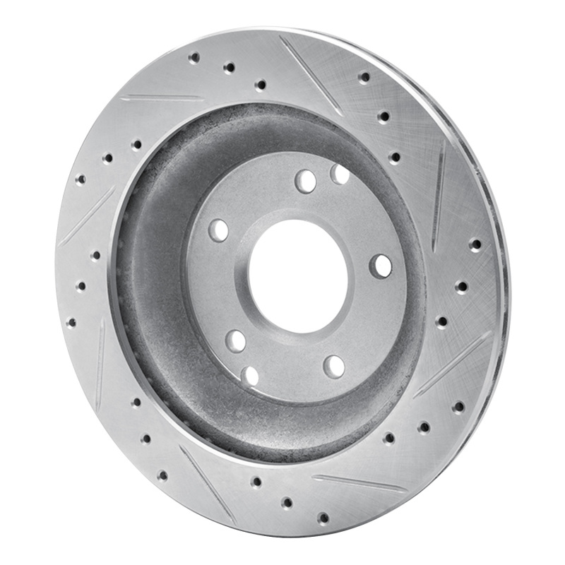 Picture of R1 88-96 Chevrolet Corvette Rear Left Drilled & Slotted Silver Brake Rotor