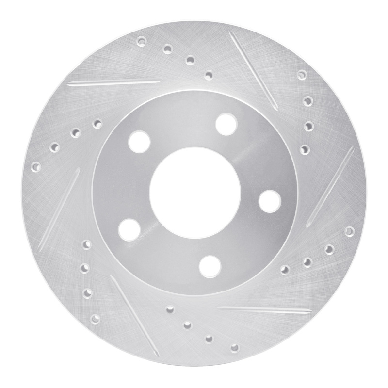 Picture of R1 90-97 Buick Riviera Front Right Drilled & Slotted Silver Brake Rotor