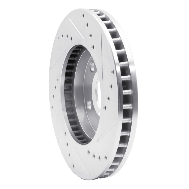 Picture of R1 90-97 Buick Park Avenue Front Left Drilled & Slotted Silver Brake Rotor