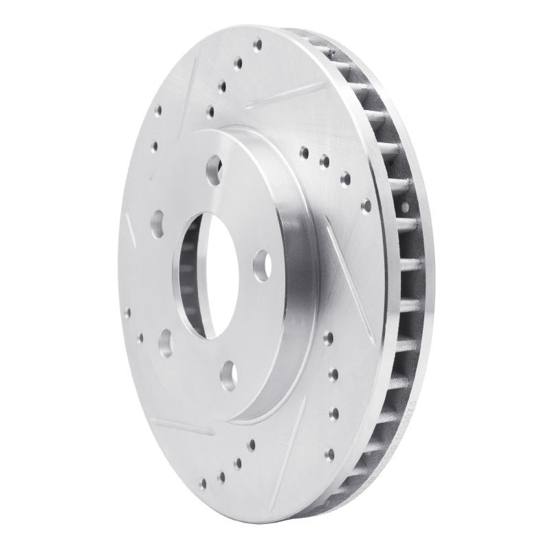 Picture of R1 90-97 Buick Park Avenue Front Left Drilled & Slotted Silver Brake Rotor