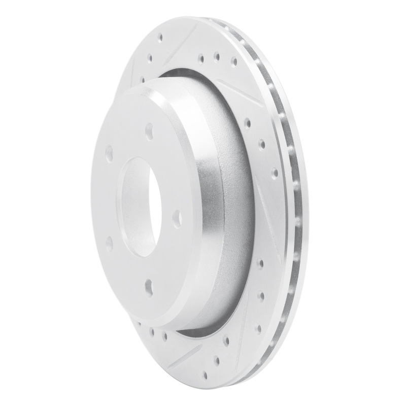 Picture of R1 94-96 Chevrolet Caprice Rear Left Drilled & Slotted Silver Brake Rotor