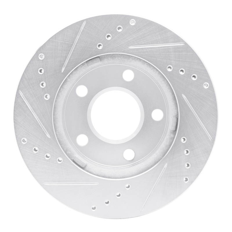 Picture of R1 97-05 Chevrolet Classic Front Right Drilled & Slotted Silver Brake Rotor