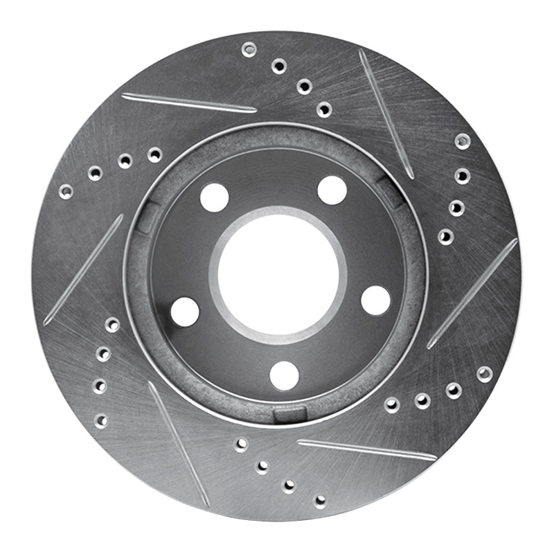 Picture of R1 97-05 Chevrolet Malibu Front Left Drilled & Slotted Silver Brake Rotor