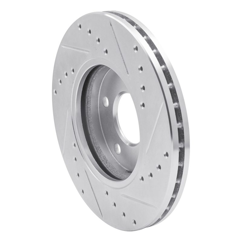 Picture of R1 04-08 Chevrolet Malibu Front Left Drilled & Slotted Silver Brake Rotor