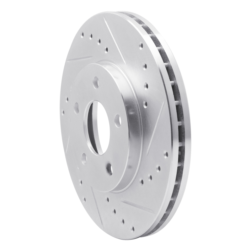 Picture of R1 04-08 Chevrolet Malibu Front Right Drilled & Slotted Silver Brake Rotor