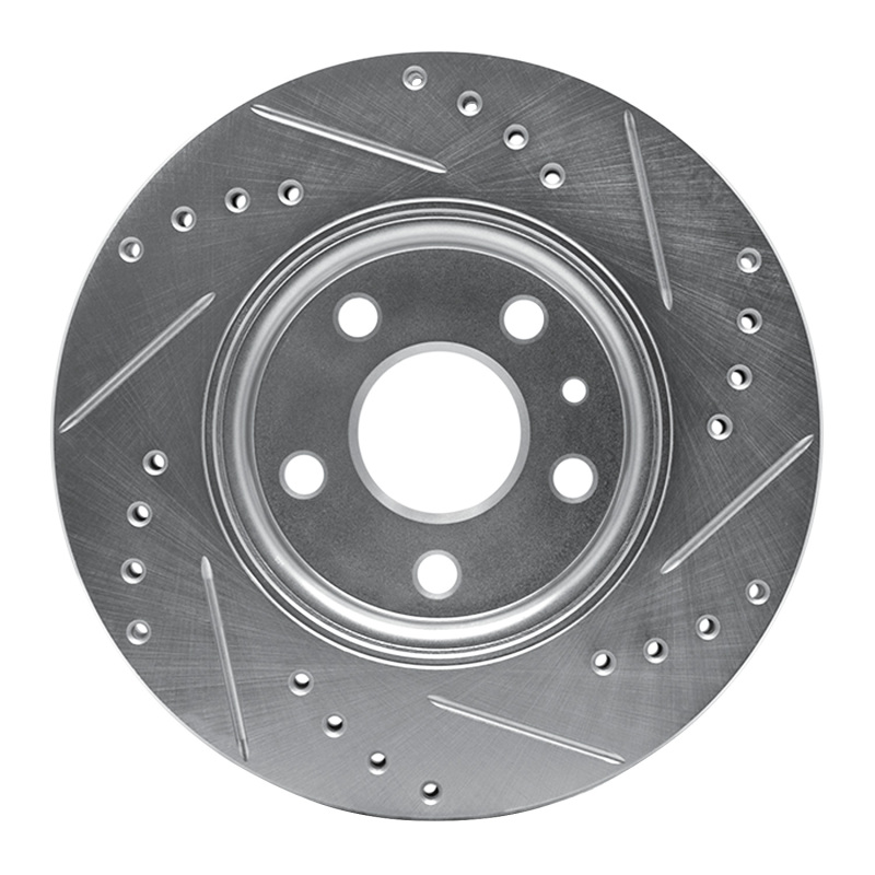 Picture of R1 11-23 Chevrolet Bolt EV Front Left Drilled & Slotted Silver Brake Rotor