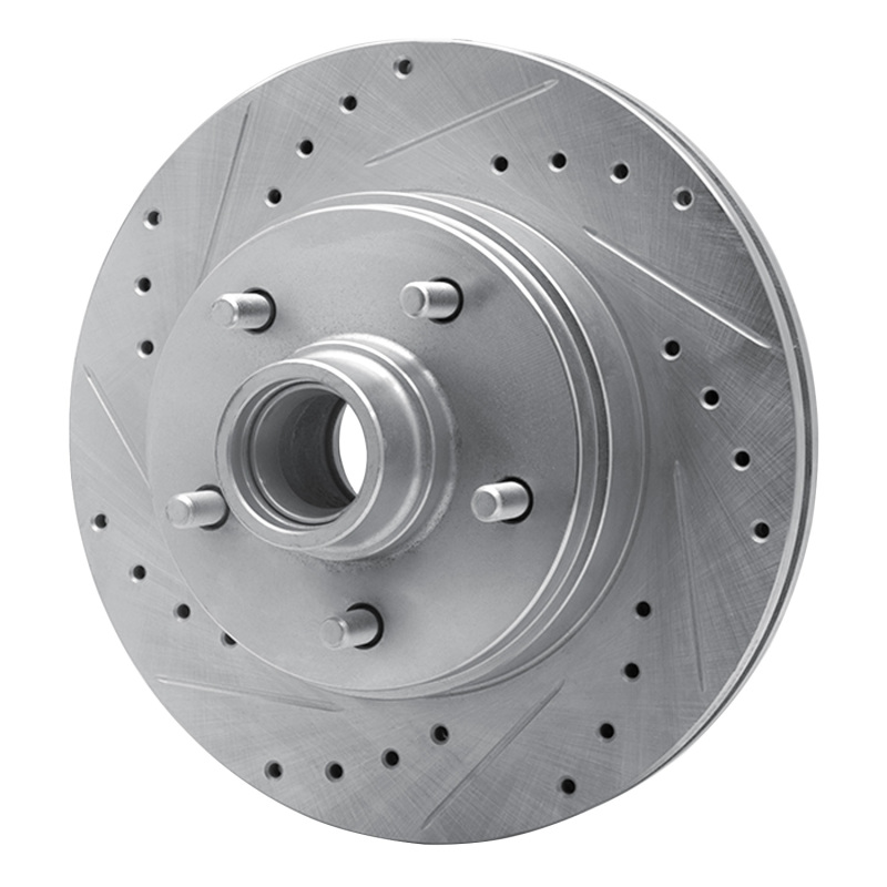 Picture of R1 77-95 Buick Riviera Front Left Drilled & Slotted Silver Brake Rotor