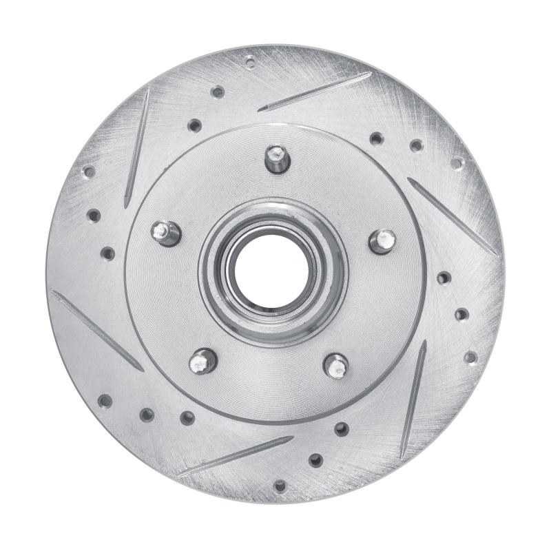 Picture of R1 82-95 Buick Regal Front Left Drilled & Slotted Silver Brake Rotor