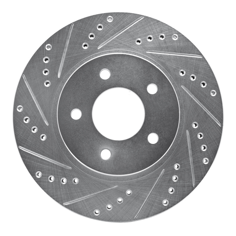 Picture of R1 02-07 Chevrolet Equinox Front Left Drilled & Slotted Silver Brake Rotor
