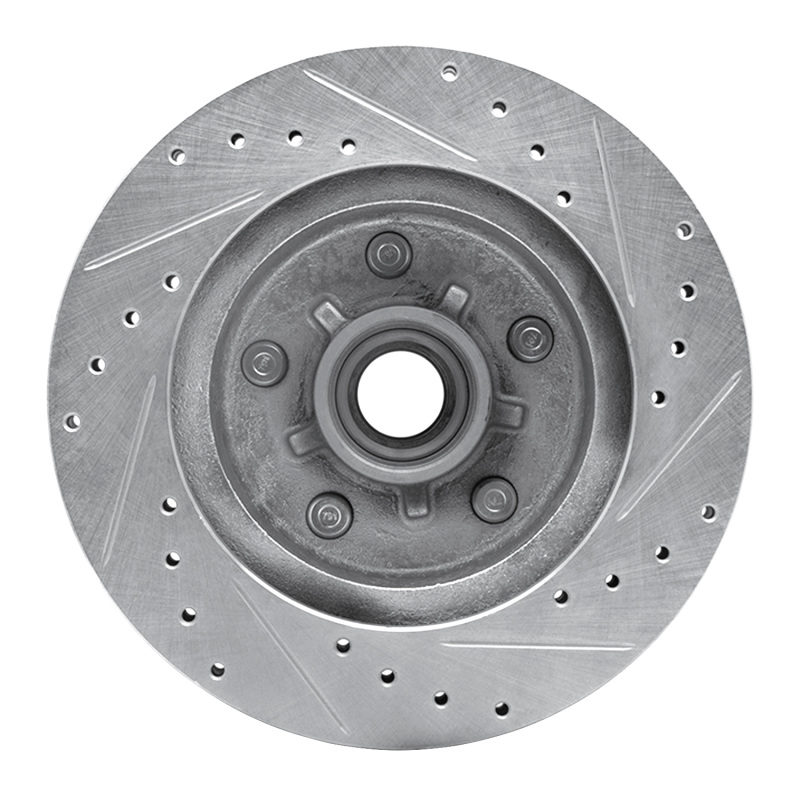 Picture of R1 77-95 Buick Riviera Front Left Drilled & Slotted Silver Brake Rotor