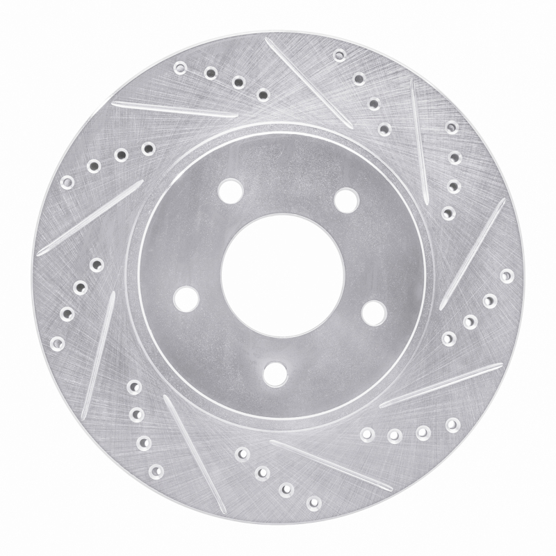Picture of R1 02-07 Chevrolet Equinox Front Right Drilled & Slotted Silver Brake Rotor