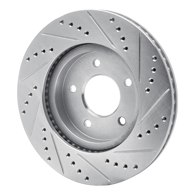Picture of R1 02-07 Chevrolet Equinox Front Left Drilled & Slotted Silver Brake Rotor