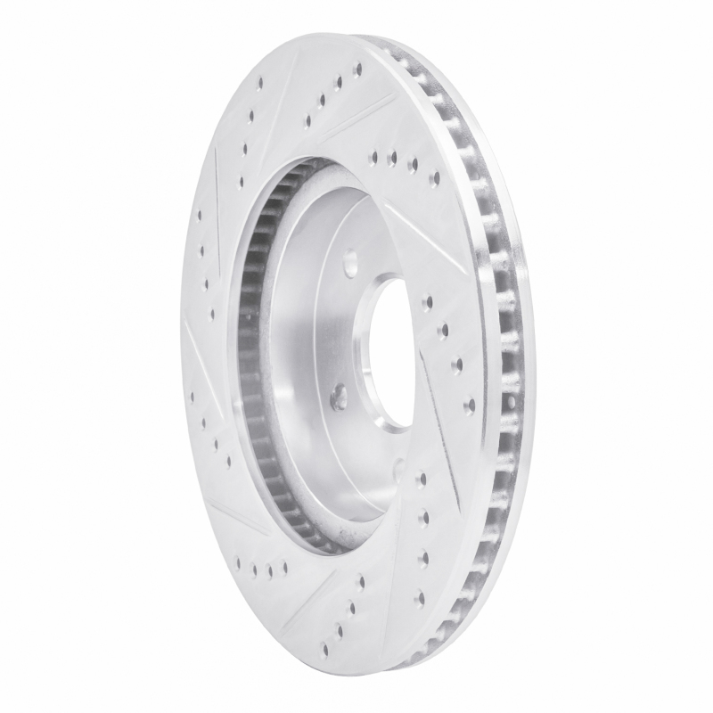 Picture of R1 02-07 Chevrolet Equinox Front Right Drilled & Slotted Silver Brake Rotor