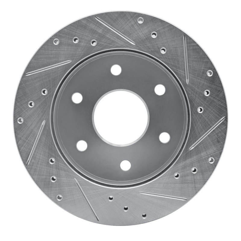 Picture of R1 88-91 Chevrolet K1500 Front Left Drilled & Slotted Silver Brake Rotor