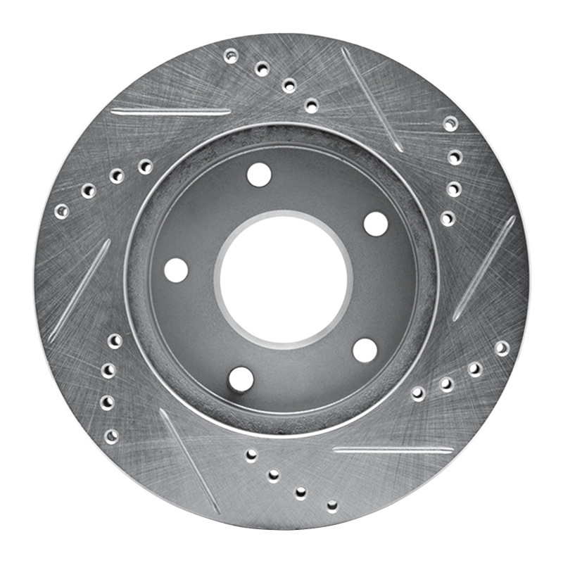 Picture of R1 79-98 Buick Riviera Rear/Front Left Drilled & Slotted Silver Brake Rotor