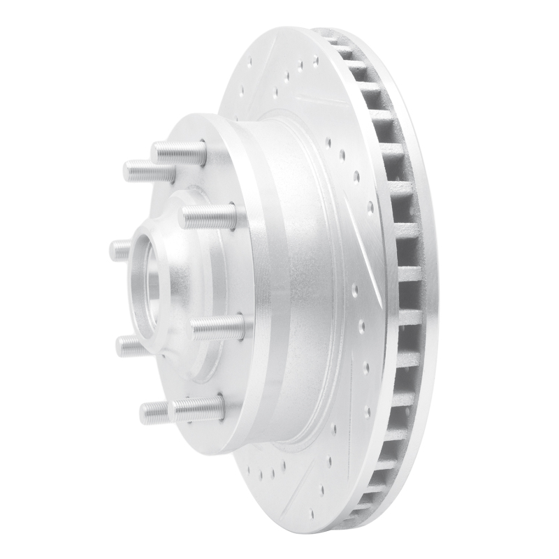 Picture of R1 71-95 Chevrolet C20 Suburban Front Left Drilled & Slotted Silver Brake Rotor
