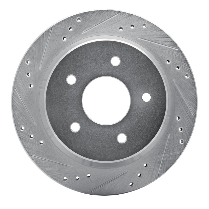 Picture of R1 98-05 Chevrolet Blazer Rear Left Drilled & Slotted Silver Brake Rotor