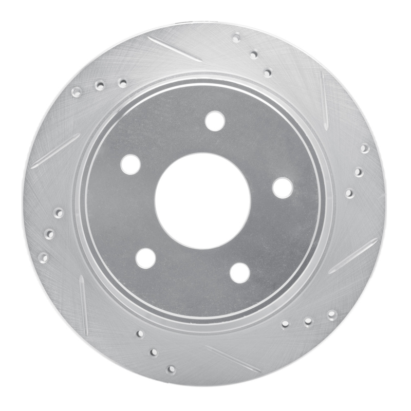 Picture of R1 97-05 Chevrolet Blazer Rear Right Drilled & Slotted Silver Brake Rotor