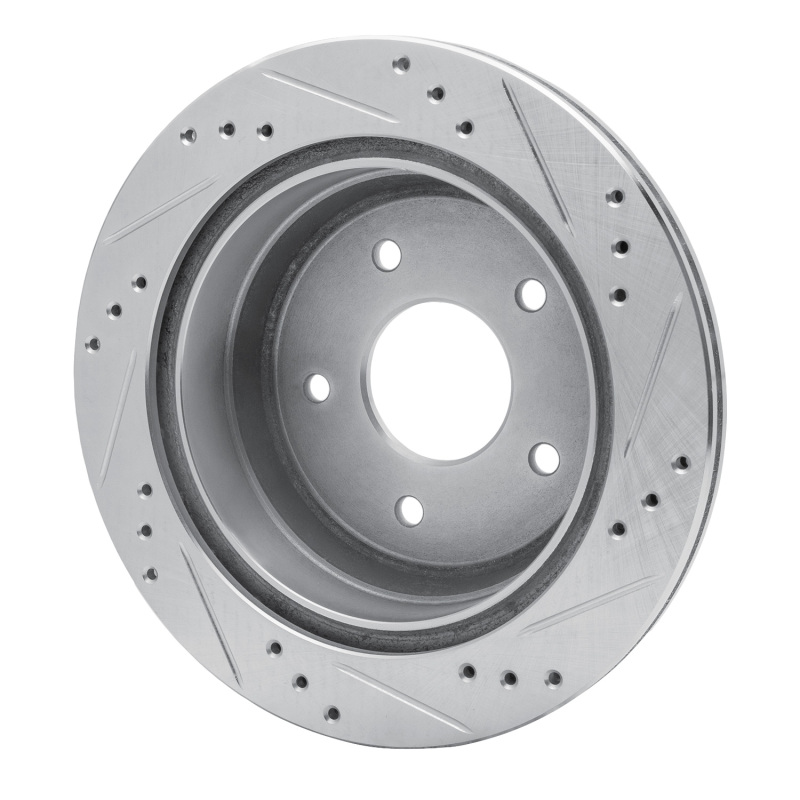 Picture of R1 98-05 Chevrolet Blazer Rear Left Drilled & Slotted Silver Brake Rotor