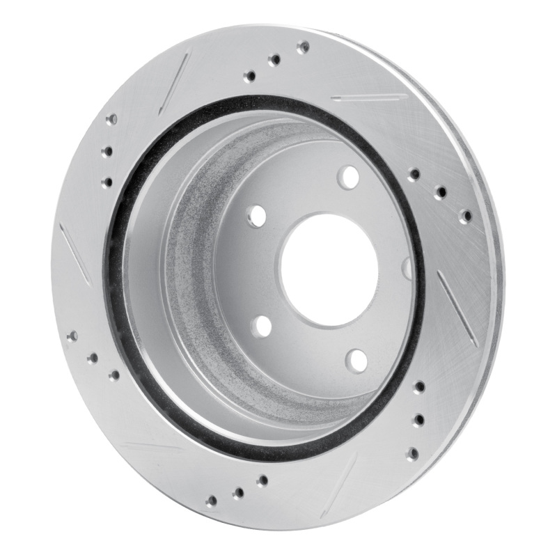 Picture of R1 97-05 Chevrolet Blazer Rear Right Drilled & Slotted Silver Brake Rotor