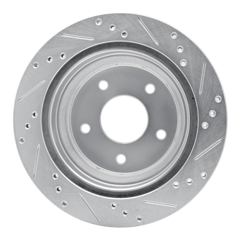 Picture of R1 97-05 Chevrolet S10 Rear Left Drilled & Slotted Silver Brake Rotor