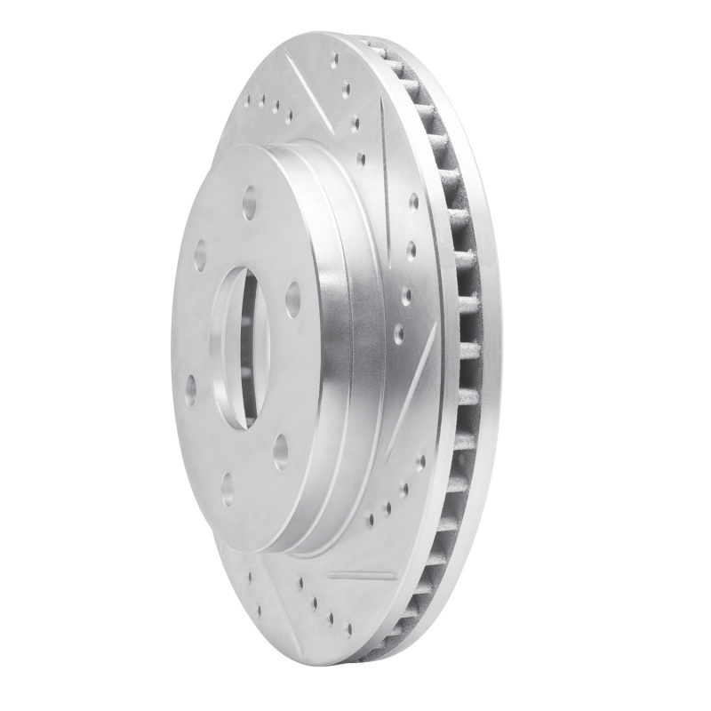 Picture of R1 99-08 Cadillac Escalade ESV Front Right Drilled & Slotted Silver Brake Rotor