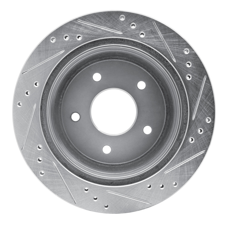 Picture of R1 98-05 Chevrolet Blazer Rear Left Drilled & Slotted Silver Brake Rotor