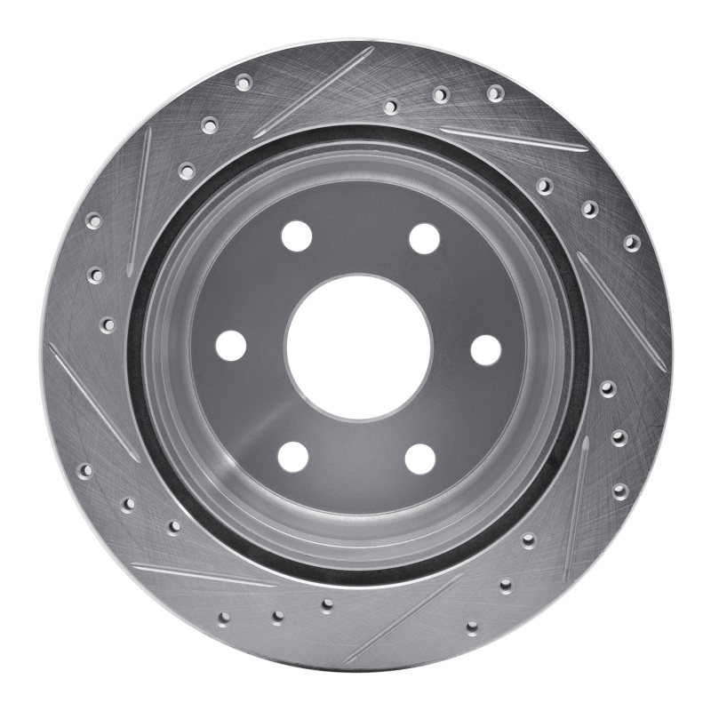 Picture of R1 99-07 Chevrolet ASTRO Rear Right Drilled & Slotted Silver Brake Rotor