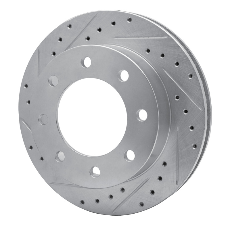 Picture of R1 99-20 Cadillac DeVille Front Left Drilled & Slotted Silver Brake Rotor